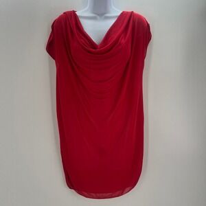 John Kloss for Cira S Vintage Red Cowl Neck Nightgown Dress ILGWU Made in USA‎
